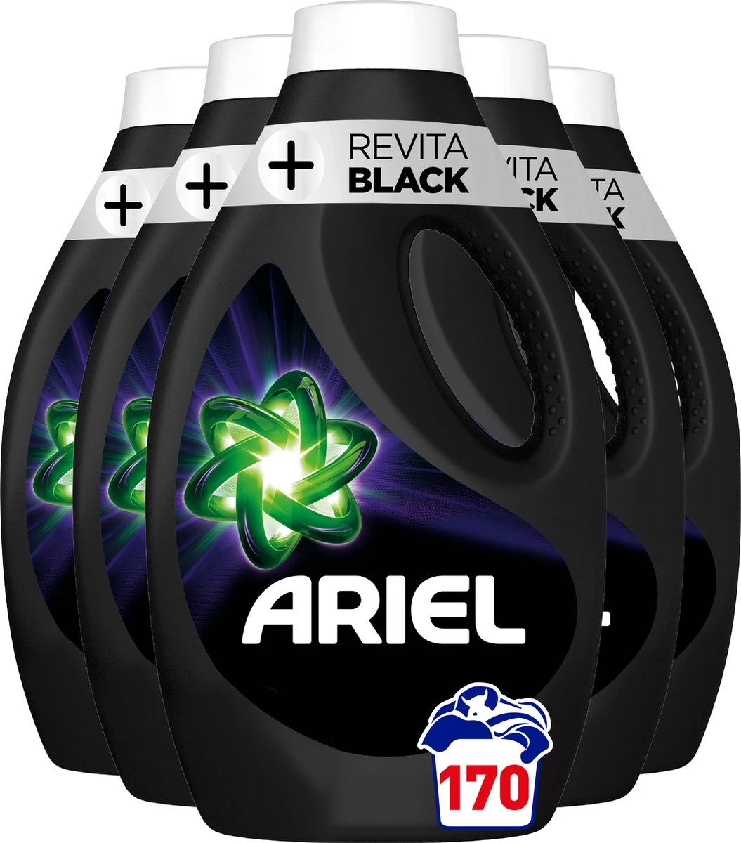 Ariel Vloeibaar Wasmiddel - +Revitablack - Voordeelverpakking 5 X 34 Wasbeurten 4 Ariel Vloeibaar Wasmiddel - +Revitablack - Voordeelverpakking 5 X 34 Wasbeurten - Afbeelding 4