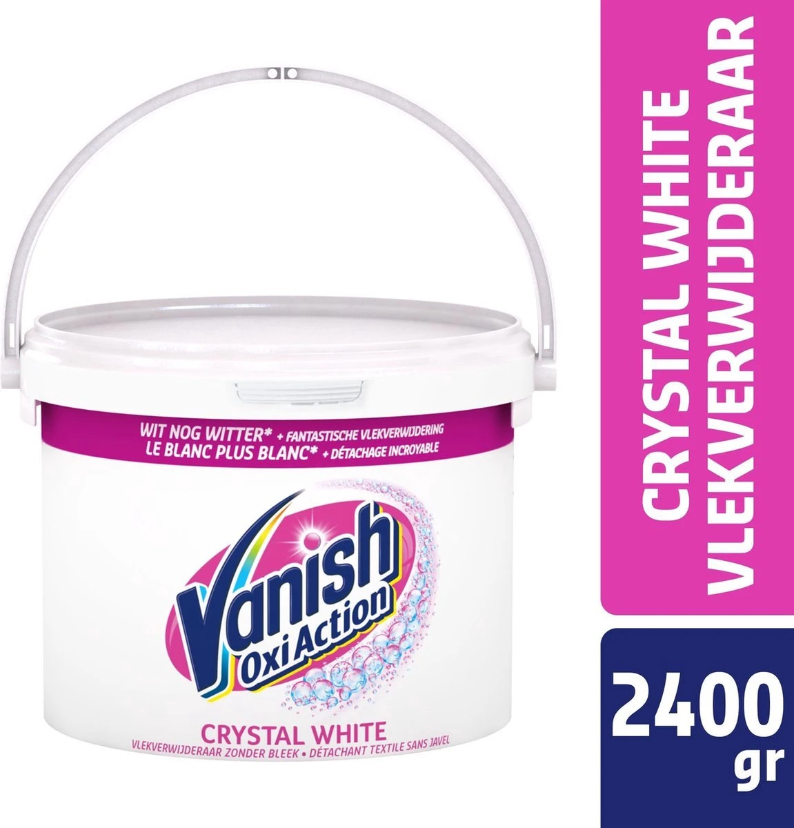 Vanish Oxi Action Crystal White Base Poeder - Voor Witte Was - 2,4 Kg 9 Vanish Oxi Action Crystal White Base Poeder - Voor Witte Was - 2,4 Kg - Afbeelding 9