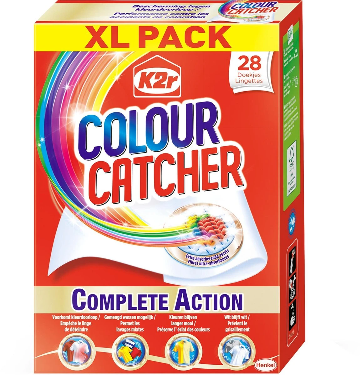K2r Colour Catcher - Anti Kleurdoorloopdoekjes - Kleurbeschermer - 28 Stuks 2 K2r Colour Catcher - Anti Kleurdoorloopdoekjes - Kleurbeschermer - 28 Stuks - Afbeelding 2