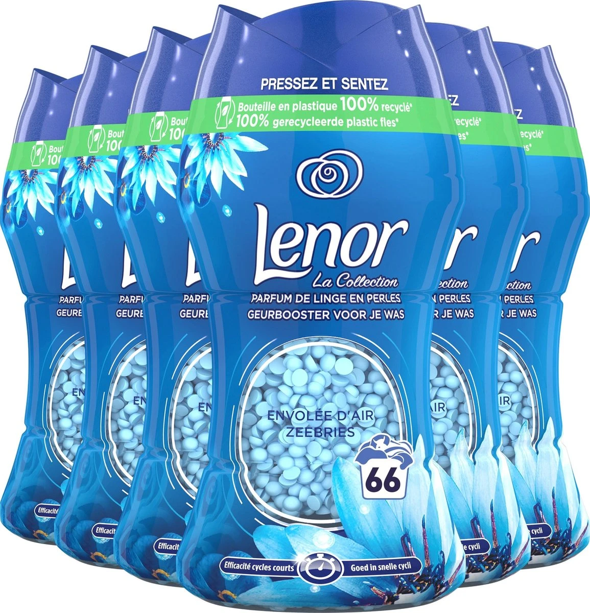 Lenor Geurbooster Zeebries - Geurparels - 6x11 Wasbeurten - Voordeelverpakking 1 Lenor Geurbooster Zeebries - Geurparels - 6x11 Wasbeurten - Voordeelverpakking