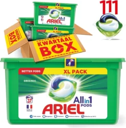 Ariel All In 1 Pods Regular Wasmiddel - Voordeelverpakking 3 X 37 Wasbeurten - Wasmiddel Pods -Wasbenodigdheden Winkel 1179x1200