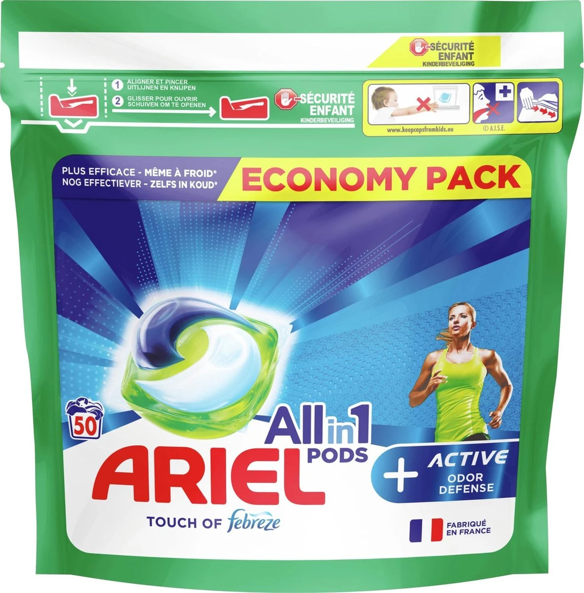 Ariel All In 1 Wasmiddel Pods + Actieve Geurbestrijding - Voordeelverpakking 2 X 50 Wasbeurten 2 Ariel All In 1 Wasmiddel Pods + Actieve Geurbestrijding - Voordeelverpakking 2 X 50 Wasbeurten - Afbeelding 2