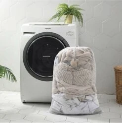 Wasnet Waszak - Groot - XL - 60 X 80 CM - Wit - Treksysteem - Trekbandsluiting - Polyester - Laundry Bag -Wasbenodigdheden Winkel 1197x1200 4