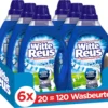 Witte Reus Gel - Vloeibaar Wasmiddel - Voordeelverpakking - 6 X 20 Wasbeurten