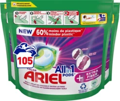 Ariel All In 1 Wasmiddel Pods + Extra Vezelbescherming - Voordeelverpakking 3 X 35 Wasbeurten