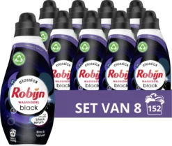 Robijn Klein & Krachtig Classics Black Velvet Vloeibaar Wasmiddel - 8 X 19 Wasbeurten - Voordeelverpakking
