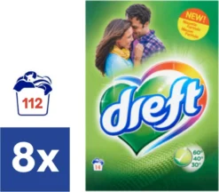 Dreft Regular Waspoeder - 8 X 14 Wasbeurten (112) - Voordeelverpakking