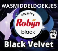 Robijn Classics Black Velvet Wasmiddeldoekjes 16 Wasstrips