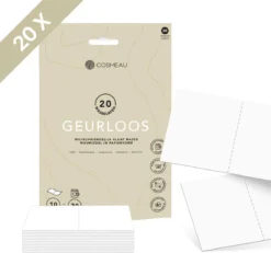 Cosmeau Wasmiddel Wasstrips 20 Wasbeurten Geurvrij Geurloos Wasvellen Wasdoekjes Detergent Sheets Proefpakket - Plasticvrij Biologisch Afbreekbaar