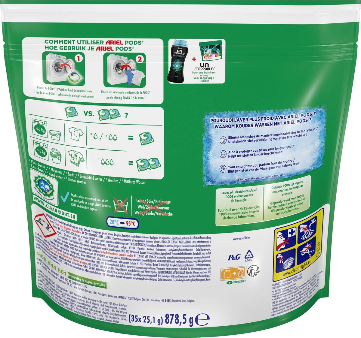 Ariel All In 1 Wasmiddel Pods + Touch Van Lenor Unstoppables - Wascapsules - Voordeelverpakking - 3 X 35 Wasbeurten 2 Ariel All In 1 Wasmiddel Pods + Touch Van Lenor Unstoppables - Wascapsules - Voordeelverpakking - 3 X 35 Wasbeurten - Afbeelding 2