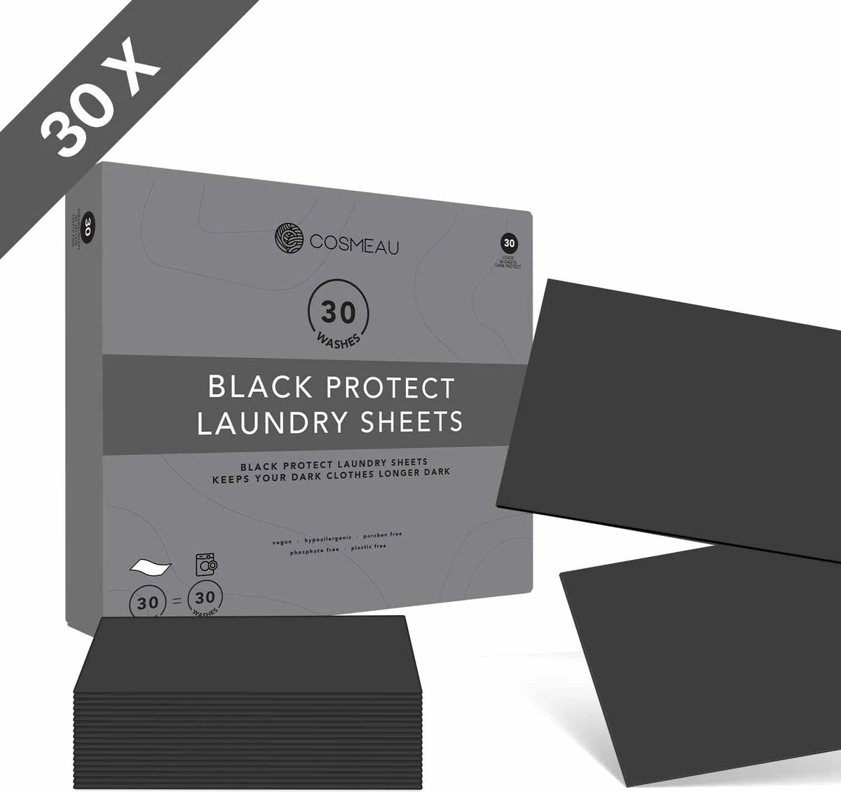 Cosmeau Zwart Donkere Was Color Protect Wasstrips 30 Wasbeurten Wasvellen Sheets Eco Laundry Strips 1 Cosmeau Zwart Donkere Was Color Protect Wasstrips 30 Wasbeurten Wasvellen Sheets Eco Laundry Strips