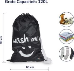 Wonair - Waszak Groot - 60x90cm - Zwart - Met Trekkoord En Draagband 15 Wonair - Waszak Groot - 60x90cm - Zwart - Met Trekkoord En Draagband -Wasbenodigdheden Winkel 1200x1147 2