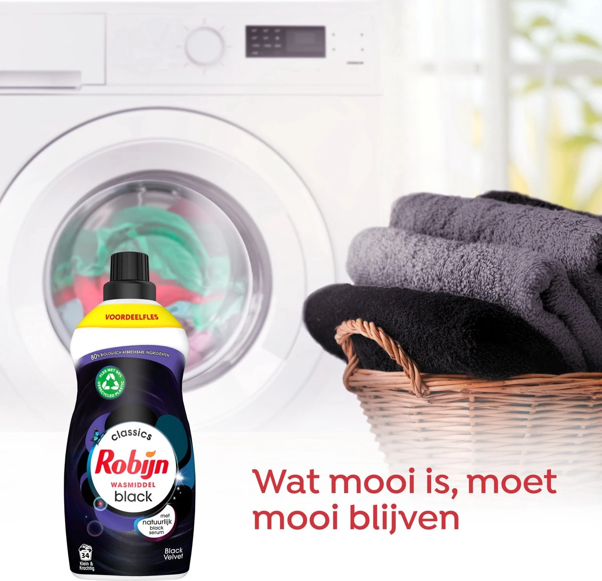 Robijn Klein & Krachtig Classics Black Velvet Vloeibaar Wasmiddel - 2 X 34 Wasbeurten - Voordeelverpakking 4 Robijn Klein & Krachtig Classics Black Velvet Vloeibaar Wasmiddel - 2 X 34 Wasbeurten - Voordeelverpakking - Afbeelding 4