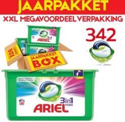 Ariel Colour & Style 3in1 Pods - Jaarbox 342 Wasbeurten - Wasmiddel Capsules - Jaar Megavoordeelverpakking | 342 Wasbeurten Color | Voor Alle Soorten Was -Wasbenodigdheden Winkel 1200x1175 2