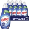 Omo Klein & Krachtig Wit Vloeibaar Wasmiddel - 8 X 20 Wasbeurten - Voordeelverpakking