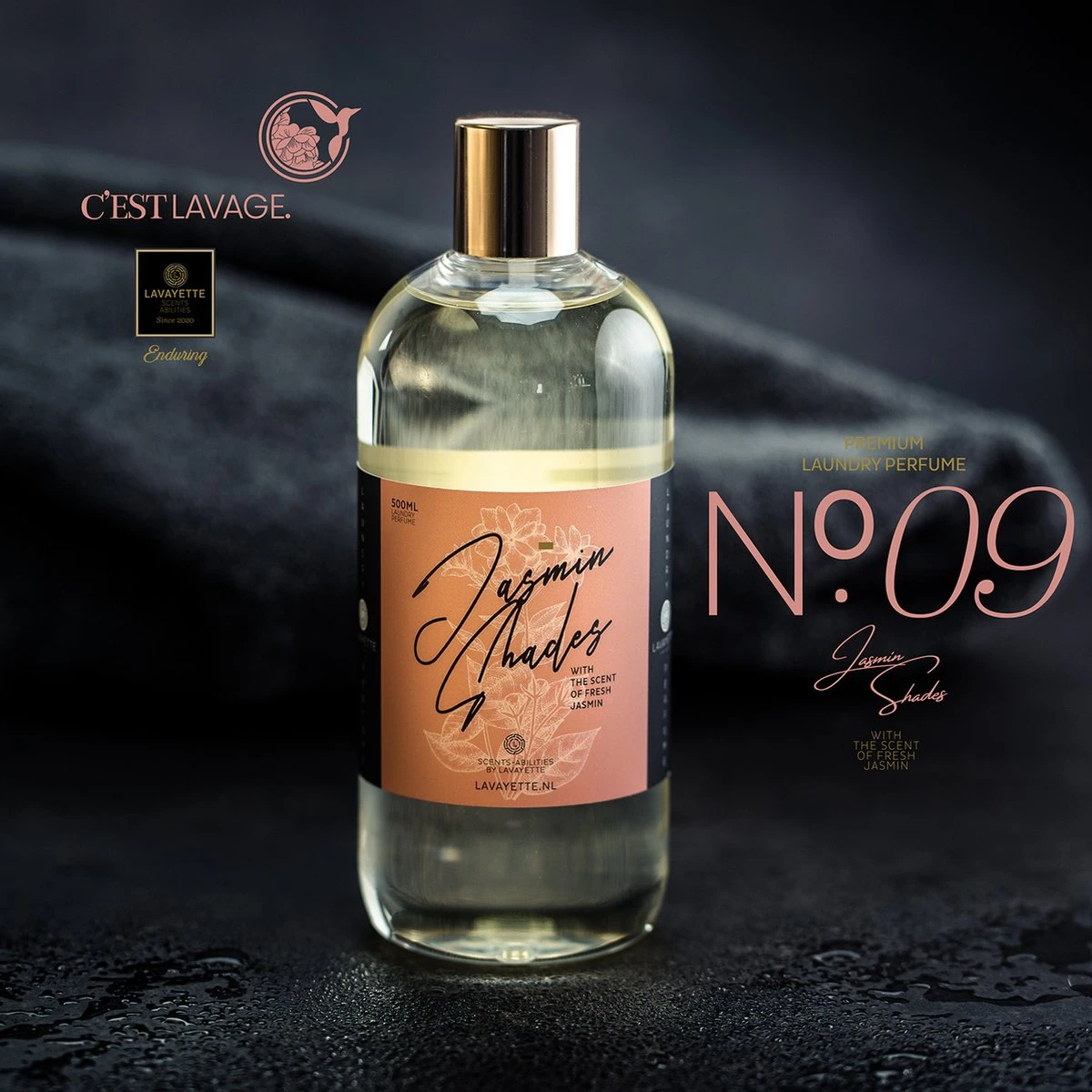 Lavayette Premium Wasparfum - Jasmin Shades - Geurbooster 500ml (Diamante) 2 Lavayette Premium Wasparfum - Jasmin Shades - Geurbooster 500ml (Diamante) - Afbeelding 2