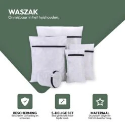 STACK Waszakken | Set Van 5 Waszakjes Met Rits - Waszak - Wasnet - Kledingzakjes - BH Was Zakjes - Laundry Bag Set Voor Ondergoed - Kleding - Delicaat Wasgoed - Wasmachine Zakjes - Wasgoed -Wasbenodigdheden Winkel 1200x1200 1414