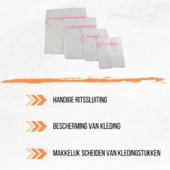 Merkloos Orange85 Waszakken 4 Stuks - 4 Maten - Lingerie - Bh - Schoenen - Schoenen -Wasbenodigdheden Winkel 1200x1200 1418