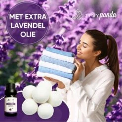 Merkloos Droger Ballen XL 6 Stuks Inclusief Lavendelolie – Zero Waste Dryer Balls - Duurzaam – Wasverzachter – Herbruikbare Drogerballen – Droogt De Was Sneller – Tiny Panda -Wasbenodigdheden Winkel 1200x1200 1424