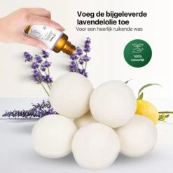 Tenify 6 XL Drogerballen + Extra Lavendel Olie - Wasbollen - Duurzaam - Schaapswol - Wasverzachter - Wasdrogerballen - Herbruikbare Droogballen - Energie Besparen 14 Tenify 6 XL Drogerballen + Extra Lavendel Olie - Wasbollen - Duurzaam - Schaapswol - Wasverzachter - Wasdrogerballen - Herbruikbare Droogballen - Energie Besparen -Wasbenodigdheden Winkel 1200x1200 1432