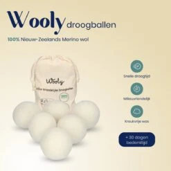 Wooly Drogerballen - 6 Wasdroger Ballen - Duurzaam - Wol - Herbruikbare Wasballen - Wasbol - Wasverzachter 15 Wooly Drogerballen - 6 Wasdroger Ballen - Duurzaam - Wol - Herbruikbare Wasballen - Wasbol - Wasverzachter -Wasbenodigdheden Winkel 1200x1200 1447