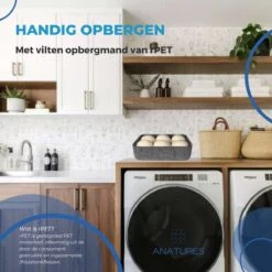 ANATURES Wollen XL Drogerballen 6 Stuks In Opbergmand – Herbruikbare Droogballen Wasdroger – Nieuw Zeelands RWS Schaapswol - Wasdrogerballen Duurzaam – Natuurlijke Wasverzachter -Wasbenodigdheden Winkel 1200x1200 1508