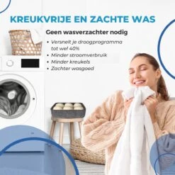 ANATURES Wollen XL Drogerballen 6 Stuks In Opbergmand – Herbruikbare Droogballen Wasdroger – Nieuw Zeelands RWS Schaapswol - Wasdrogerballen Duurzaam – Natuurlijke Wasverzachter -Wasbenodigdheden Winkel 1200x1200 1509