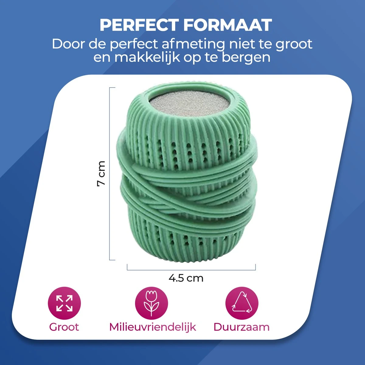 Roegaarden Drogerballen - Droogballen - Met Spons - Duurzaam - Sneller Droog 4 Roegaarden Drogerballen - Droogballen - Met Spons - Duurzaam - Sneller Droog - Afbeelding 4