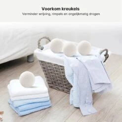 Wollen Drogerballen - Duurzaam & Milieuvriendelijk - Wasbol - Verkort Droogtijd - Droogballen - Hypoallergeen En Chemicaliënvrij - Bespaar Op Energierekening - Wasdroger Ballen - Wasbollen -Wasbenodigdheden Winkel 1200x1200 1529
