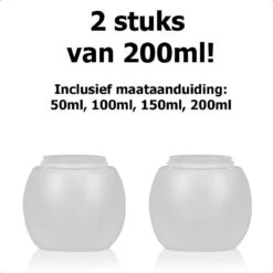 Dayshake Doseerbol Met Maataanduidingen (2 Stuks) - 200 Ml- Vloeibaar Wasmiddel Doseren - Wasbol - Herbruikbaar - Plastic - Voor Wasmachine - Alternatief Voor Doseerdop -Wasbenodigdheden Winkel 1200x1200 1536