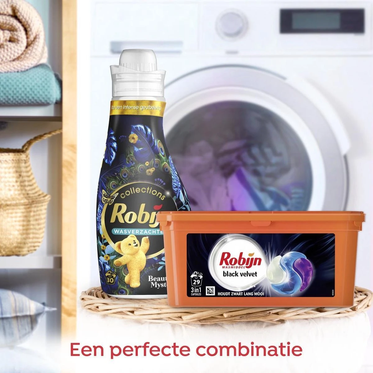 Robijn Black Velvet 3 In 1 Wascapsules Speciaal Voor De Zwarte Was - 29 Wasbeurten 4 Robijn Black Velvet 3 In 1 Wascapsules Speciaal Voor De Zwarte Was - 29 Wasbeurten - Afbeelding 4