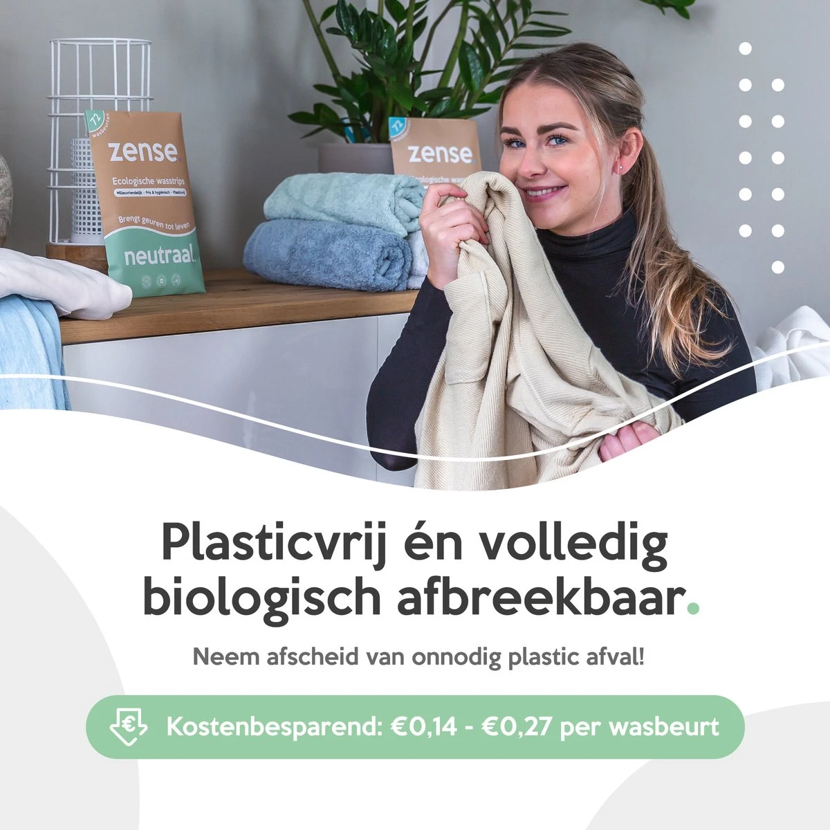 Zense Eco Wasmiddel Wasstrips - 72 Grote Wasbeurten - Lavendel - Wasmiddeldoekjes 10 Zense Eco Wasmiddel Wasstrips - 72 Grote Wasbeurten - Lavendel - Wasmiddeldoekjes - Afbeelding 10