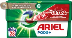Ariel Wasmiddel Pods + Ultra Vlekverwijderaar - 4 X 28 Wasbeurten - Voordeelverpakking -Wasbenodigdheden Winkel 1200x636 2