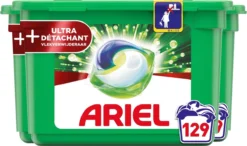 Ariel All In 1 Wasmiddel Pods + Ultra Vlekverwijderaar - 3x43 Wasbeurten - Voordeelverpakking
