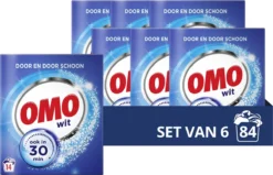 Omo Wit Waspoeder - 6 X 14 Wasbeurten - Voordeelverpakking