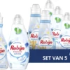 Robijn Perfect Match Stralend Wit En Jasmijn & Sandelhout Wasmiddel En Wasverzachter - 5 Stuks - Voordeelverpakking