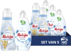 Robijn Perfect Match Stralend Wit En Jasmijn & Sandelhout Wasmiddel En Wasverzachter - 5 Stuks - Voordeelverpakking