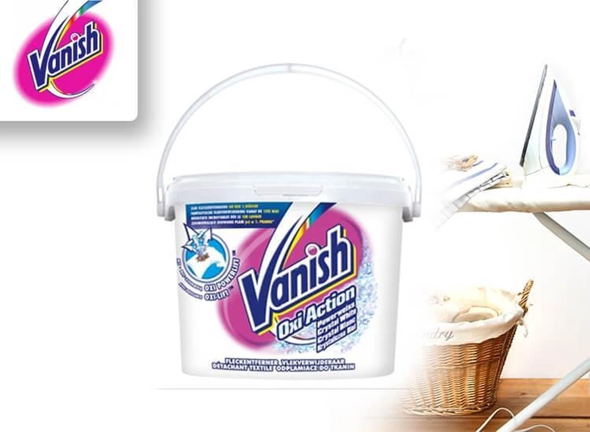 Vanish Oxi Action Crystal White Base Poeder - Voor Witte Was - 2,4 Kg 11 Vanish Oxi Action Crystal White Base Poeder - Voor Witte Was - 2,4 Kg - Afbeelding 11