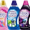 Witte + Frisse + Zwarte Reus Vloeibaar Wasmiddel Voordeel Pakket