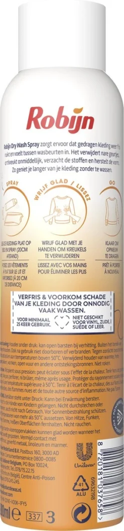 Robijn Original Dry Wash Spray - 6 X 200 Ml - Voordeelverpakking 10 Robijn Original Dry Wash Spray - 6 X 200 Ml - Voordeelverpakking -Wasbenodigdheden Winkel 282x1200