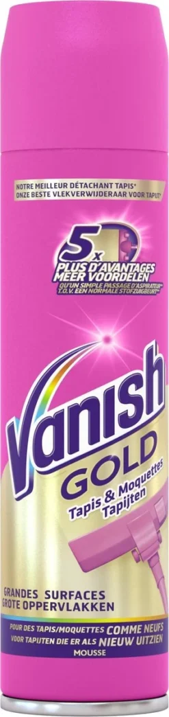 Vanish Gold Mousse Voor Tapijt Vlekkenverwijderaar - 600 Ml -Wasbenodigdheden Winkel 284x1200 3
