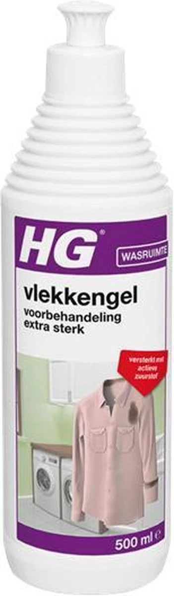 HG Vlekken Voorbehandeling Gel Extra Sterk - 500 Ml - Verwijdert De Allerergste Vlekken = Met Actieve Zuurstof 1 HG Vlekken Voorbehandeling Gel Extra Sterk - 500 Ml - Verwijdert De Allerergste Vlekken = Met Actieve Zuurstof