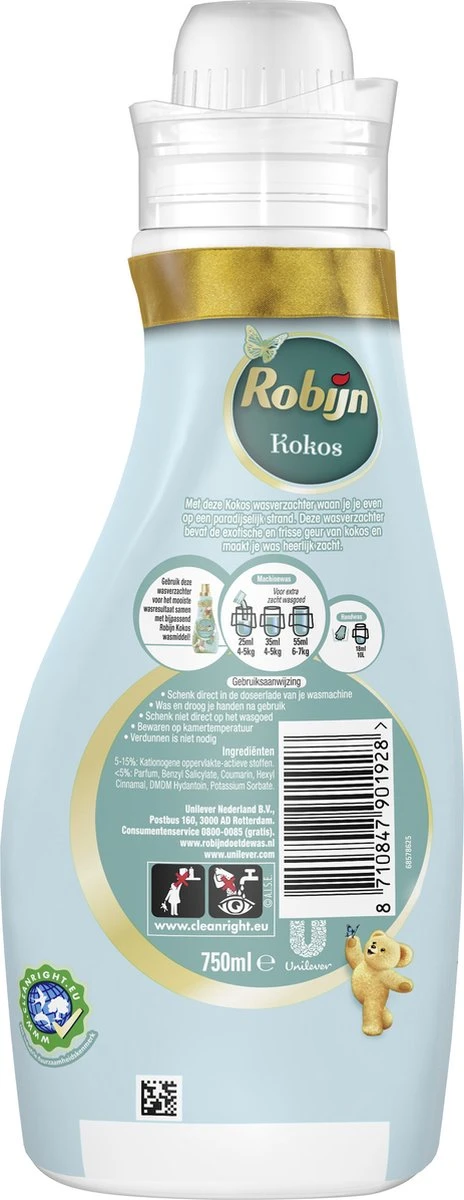 Robijn Collections Kokos Wasverzachter - 8 X 30 Wasbeurten - Voordeelverpakking 3 Robijn Collections Kokos Wasverzachter - 8 X 30 Wasbeurten - Voordeelverpakking - Afbeelding 3