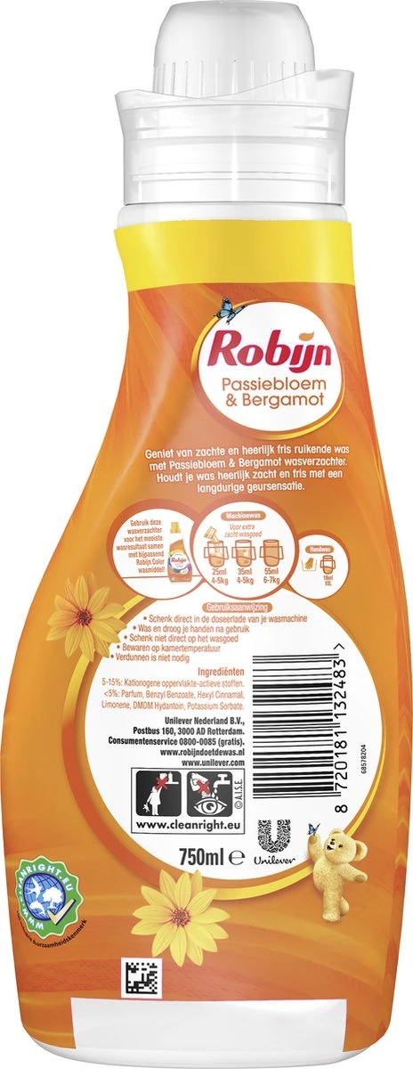 Robijn Color & Passiebloem Wasmiddel En Wasverzachter Pakket - 5 Stuks - Voordeelpakket 4 Robijn Color & Passiebloem Wasmiddel En Wasverzachter Pakket - 5 Stuks - Voordeelpakket - Afbeelding 4