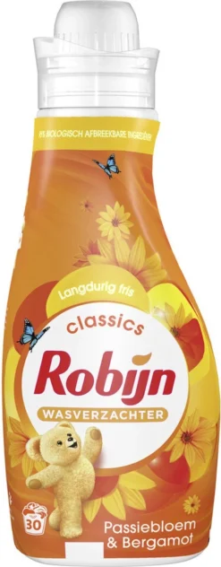 Robijn Classics Passiebloem & Bergamot Wasverzachter - 8 X 30 Wasbeurten - Voordeelverpakking -Wasbenodigdheden Winkel 469x1200 1