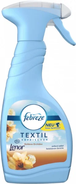 Febreze Textielverfrisser Spray | Met De Geur Van Lenor | Gouden Orchidee | 500ml | Verwijderd Nare Geuren