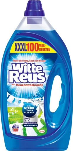 Witte Reus Gel Wasmiddel- Kwartaalverpakking - 100 Wasbeurten 13 Witte Reus Gel Wasmiddel- Kwartaalverpakking - 100 Wasbeurten -Wasbenodigdheden Winkel 581x1200 1