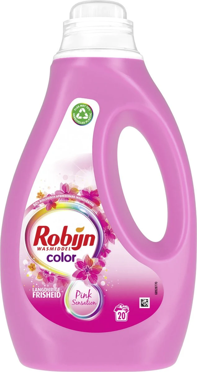 Robijn Color Pink Sensation Vloeibaar Wasmiddel 20 Wasbeurten 2 Robijn Color Pink Sensation Vloeibaar Wasmiddel 20 Wasbeurten - Afbeelding 2