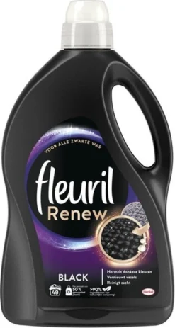 Fleuril Renew Zwart Vloeibaar Wasmiddel - 2,695 L - 49 Wasbeurten -Wasbenodigdheden Winkel 640x1200