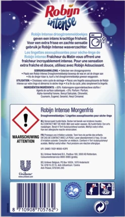 Robijn Droogtrommeldoekjes Intense 20 Stuks 14 Robijn Droogtrommeldoekjes Intense 20 Stuks -Wasbenodigdheden Winkel 690x1200